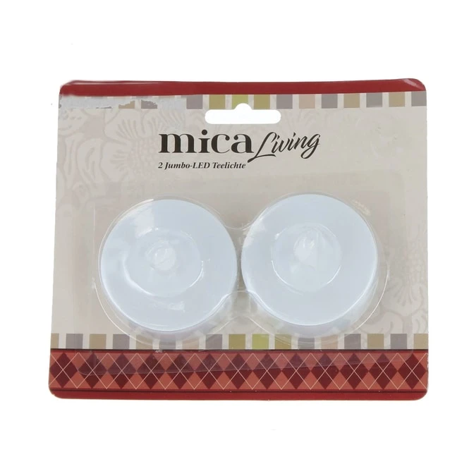 2 Jumbo LED Teelichte - Ca. 5,9 X 5 Cm 1 2 Jumbo LED Teelichte - Ca. 5,9 X 5 Cm