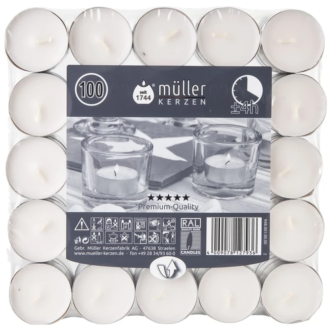 Teelichte - Ø = Ca. 4 Cm - 100 Stück 2 Teelichte - Ø = Ca. 4 Cm - 100 Stück – Bild 2
