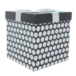 Geschenkbox Schwarz/weiß - Ca. 14,5 X 14,5 X 15 Cm