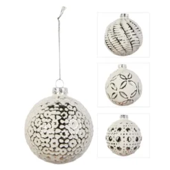 Christbaumkugel - Aus Glas - Ø = Ca. 8 Cm - 1 Stück -Geschäft Mit Allgemeiner Auswahl 219635 0