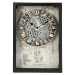Wanduhr - Industrial - Ca. 27 X 6 X 40,5 Cm