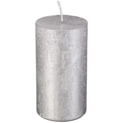 Stumpenkerze - Nova - Ca. 6 X 11 Cm - Grau -Geschäft Mit Allgemeiner Auswahl 222676 1