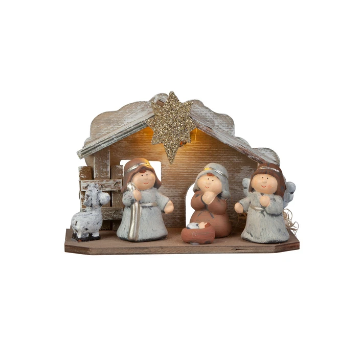 Krippenstall Mit LED - Ca. 22,5 X 8,5 X 15,5 Cm 1 Krippenstall Mit LED - Ca. 22,5 X 8,5 X 15,5 Cm