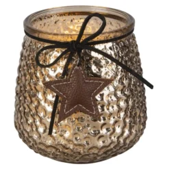 Teelichtglas - Stern - Ca. 9,5 X 10 Cm
