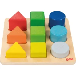 GOKI - Farben - Und Formensortierbrett - 9 Teile
