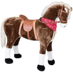 Besttoy Plüschpferd XXL Mit Sound - Dunkelbraun - Stehend Ca. 113 Cm -Geschäft Mit Allgemeiner Auswahl 4016096282950 plueschpferd braun 01